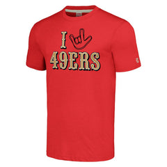 NFL San Francisco 49ers Homage Unisex The NFL ASL Collection by Love Sign Tri-Blend T-Shirt