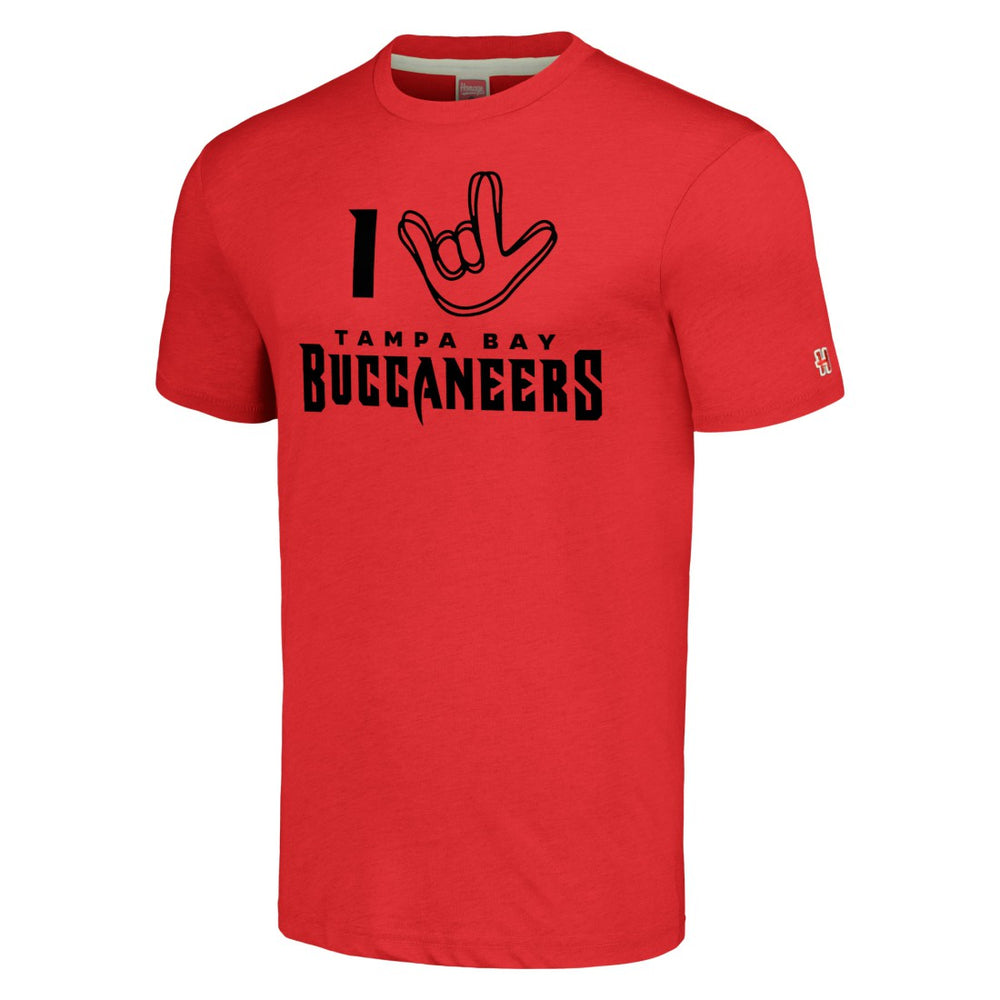 NFL Tampa Bay Buccaneers Homage Unisex The NFL ASL Collection by Love Sign Tri-Blend T-Shirt