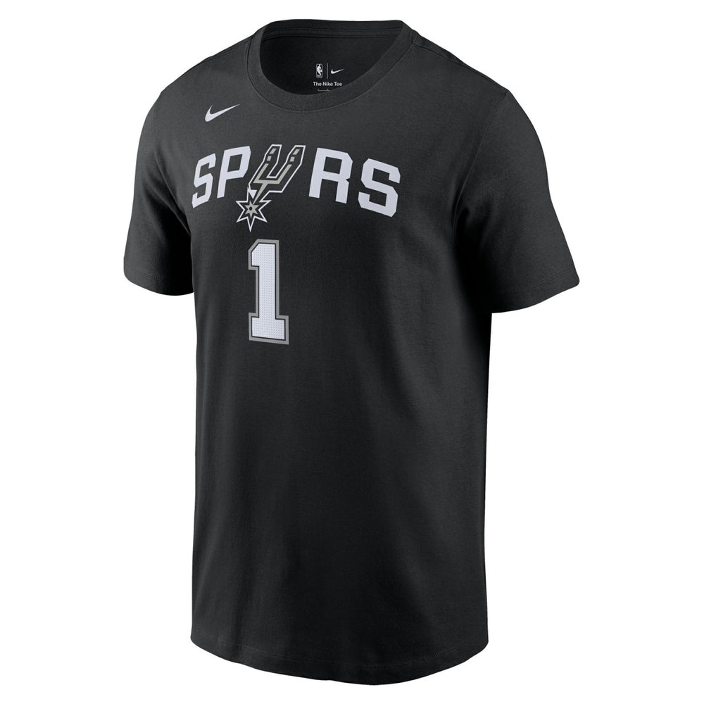 Victor Wembanyama San Antonio Spurs Icon 2022/23 Name & Number T-Shirt - Black | Nike shop