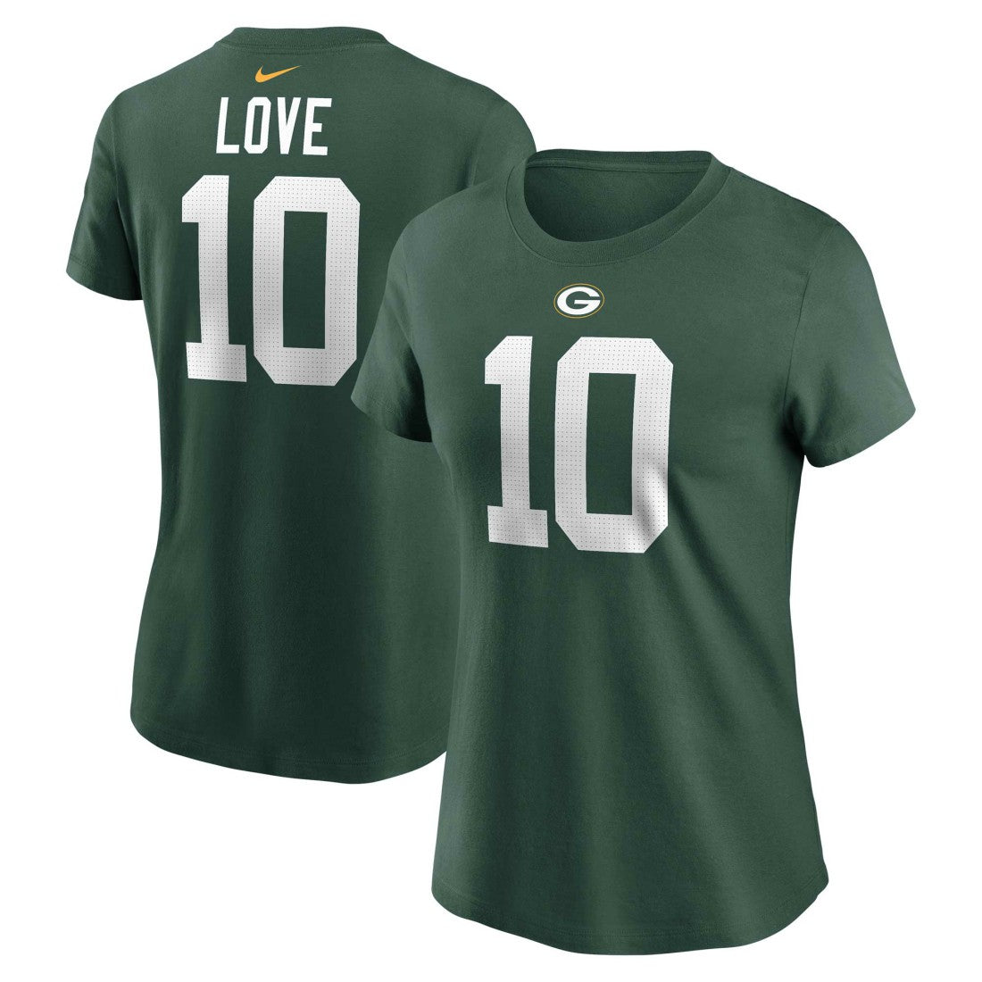 NFL Green Bay Packers Jordan Love  Women's Player Name & Number T-Shirt