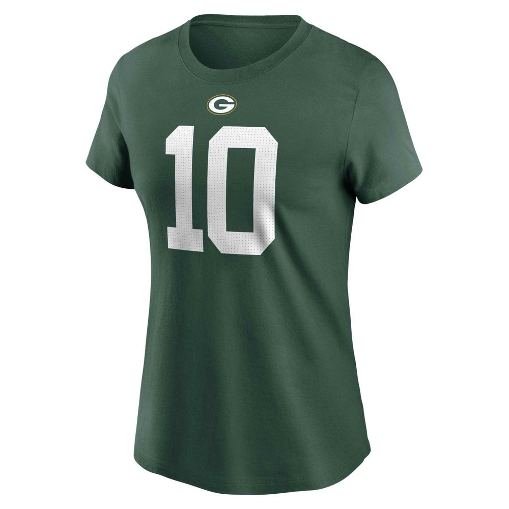 NFL Green Bay Packers Jordan Love  Women's Player Name & Number T-Shirt