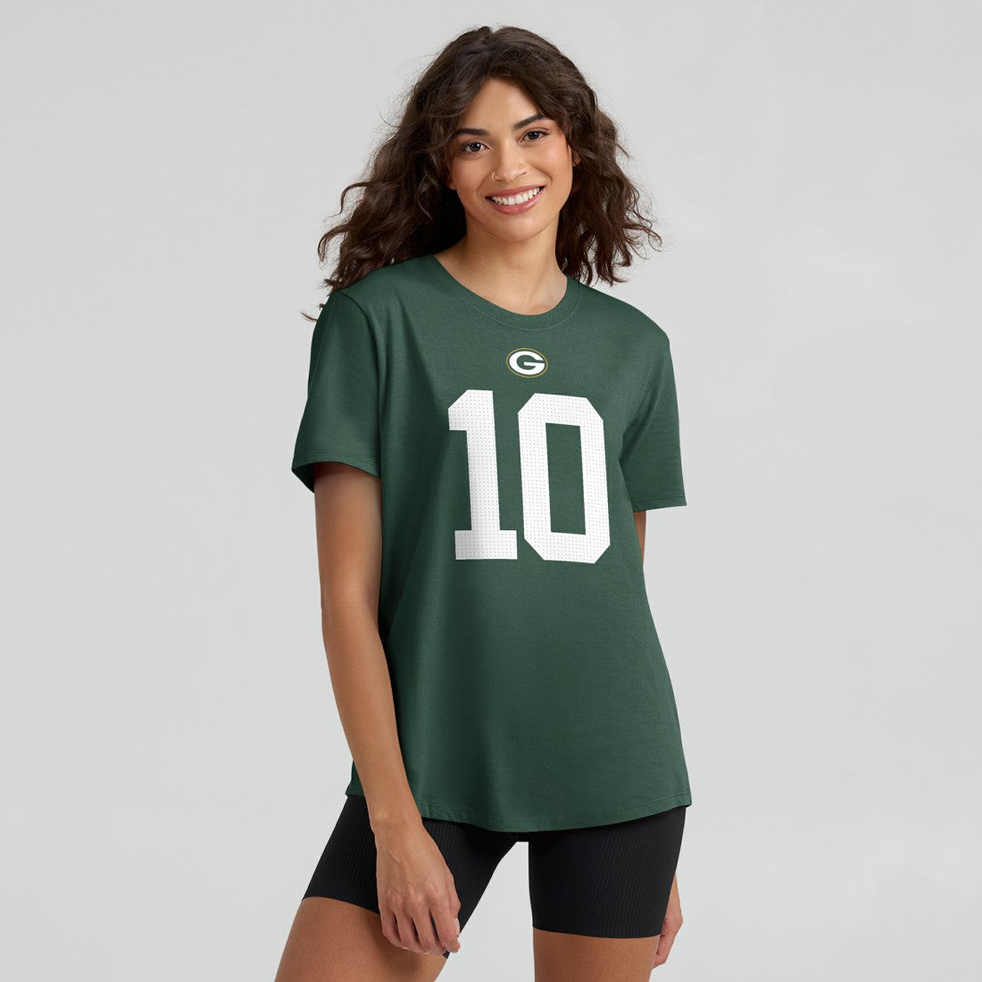 NFL Green Bay Packers Jordan Love  Women's Player Name & Number T-Shirt