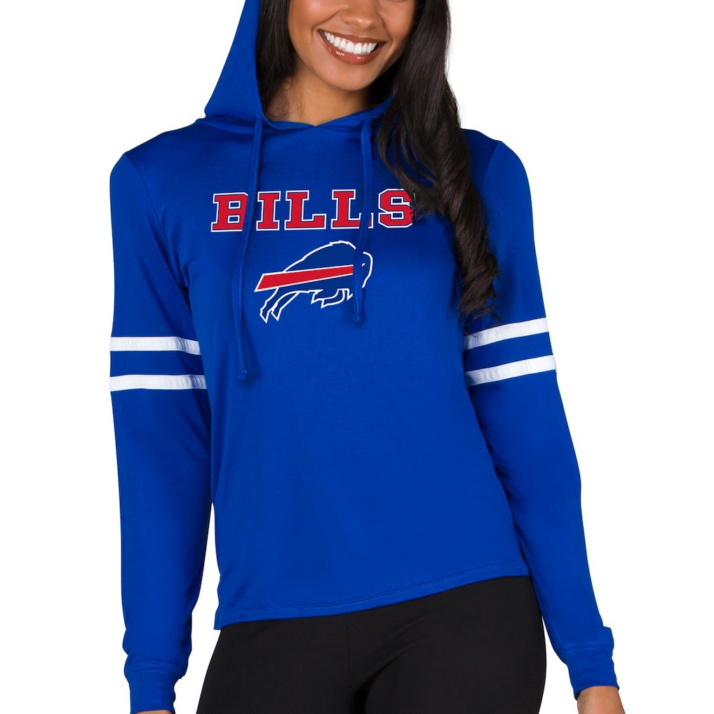 NFL Buffalo Bills Concepts Sport Women's Marathon Lightweight Lounge Pullover Hoodie