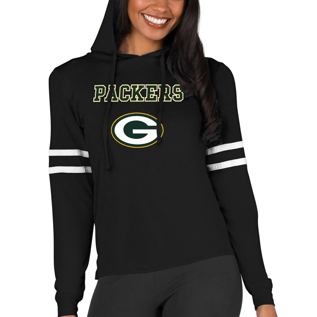 NFL Green Bay Packers Concepts Sport Women's Marathon Lightweight Lounge Pullover Hoodie