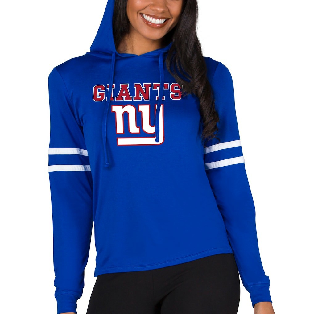 NFL New York Giants Concepts Sport Women's Marathon Lightweight Lounge Pullover Hoodie