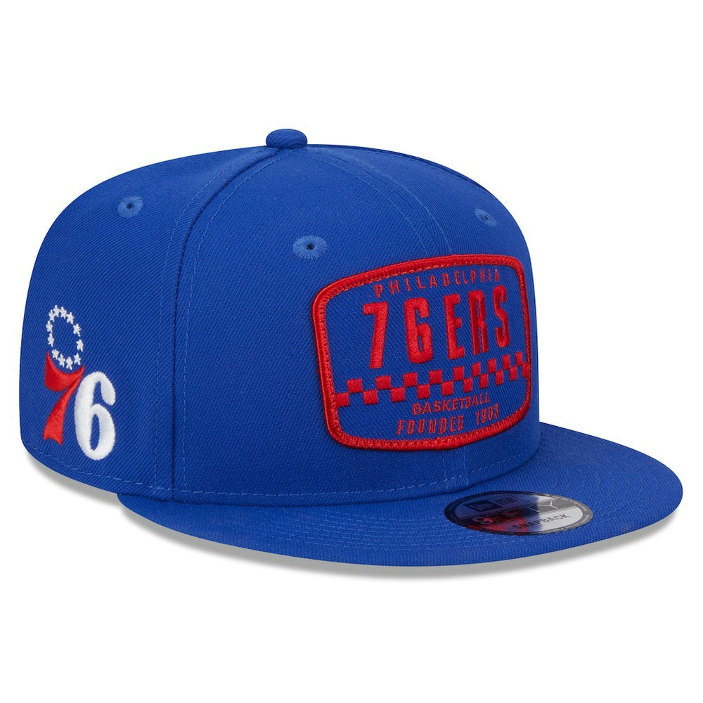 Philadelphia 76ers Rally Drive Finish Line Patch 9FIFTY Snapback Hat - Royal | New Era online