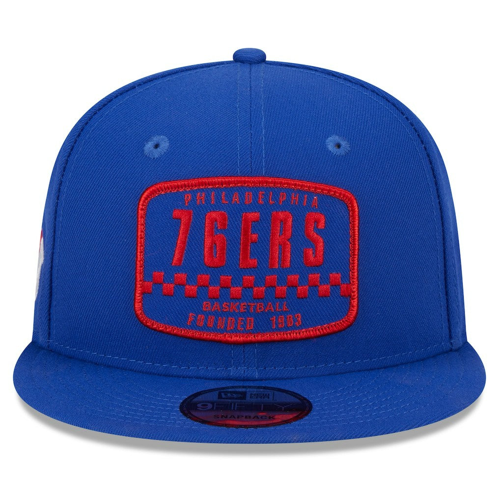 Philadelphia 76ers Rally Drive Finish Line Patch 9FIFTY Snapback Hat - Royal | New Era online
