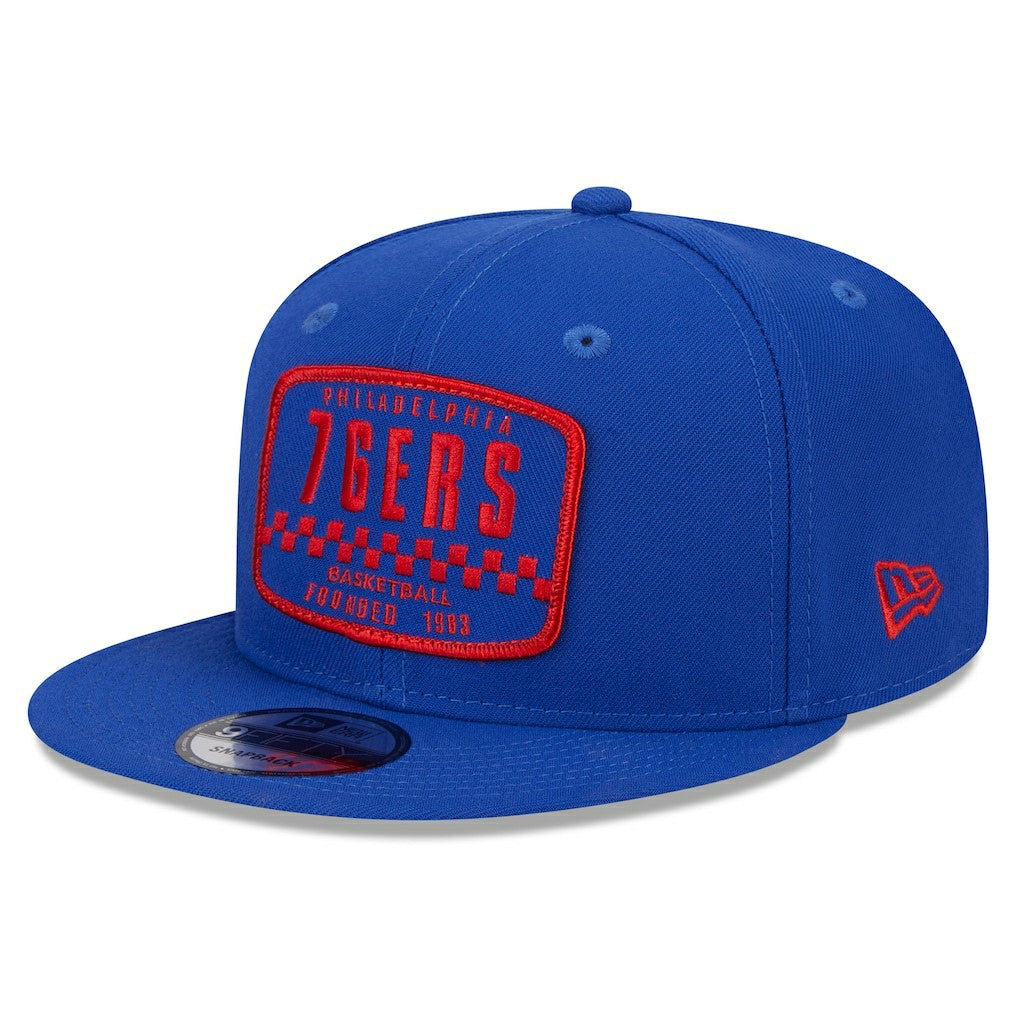 Philadelphia 76ers Rally Drive Finish Line Patch 9FIFTY Snapback Hat - Royal | New Era online