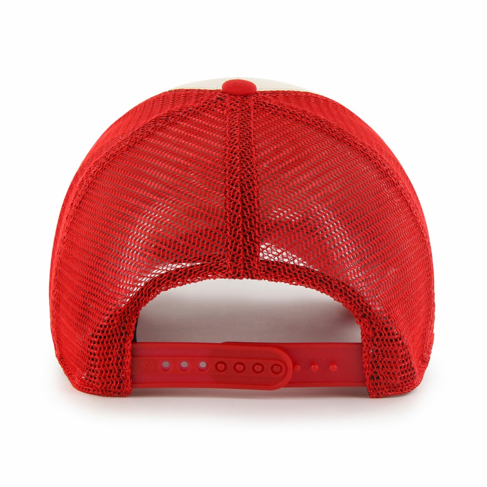 Los Angeles Angels Breakout MVP Trucker Adjustable Hat - Cream/Red | 47 brand