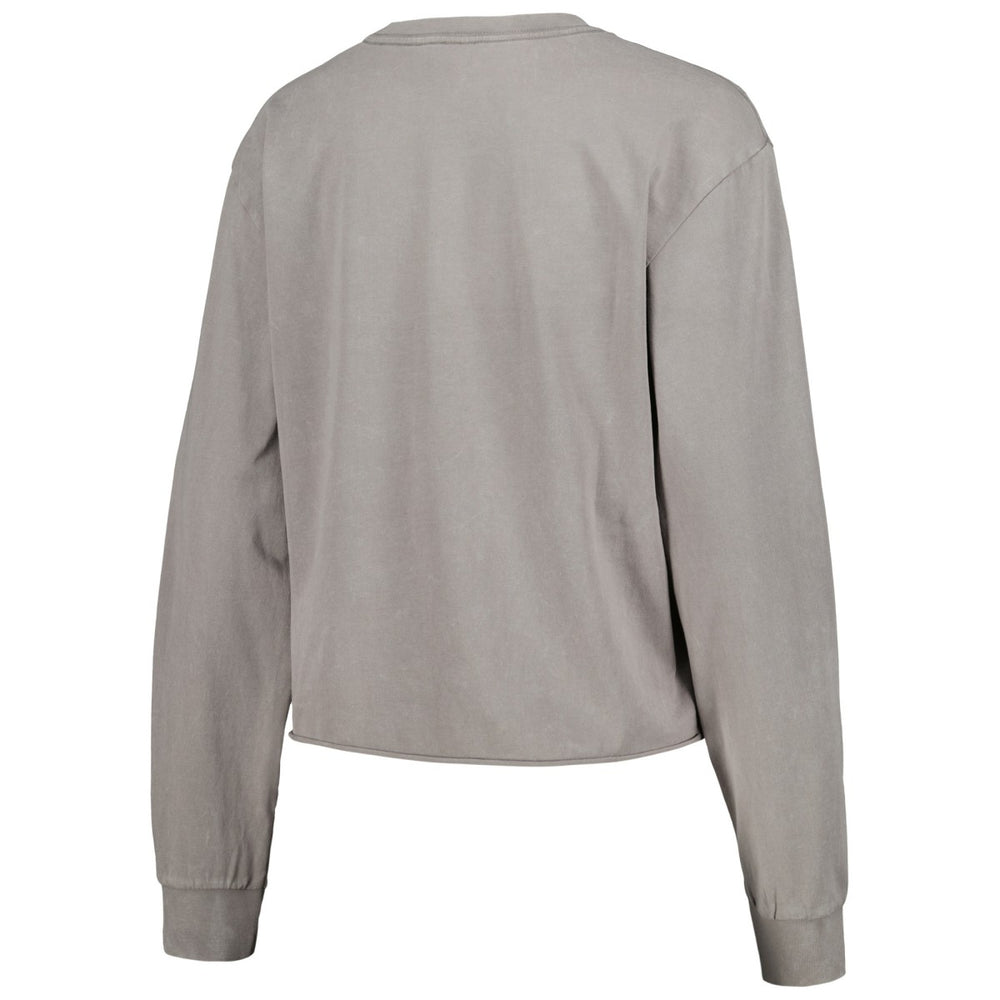 Milwaukee Bucks The Wild Collective Women's Band Cropped Long Sleeve T-Shirt - Gray sale