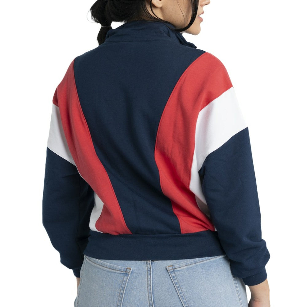 Boston Red Sox Lusso Women's Malia Quarter-Zip Sweatshirt - Navy
