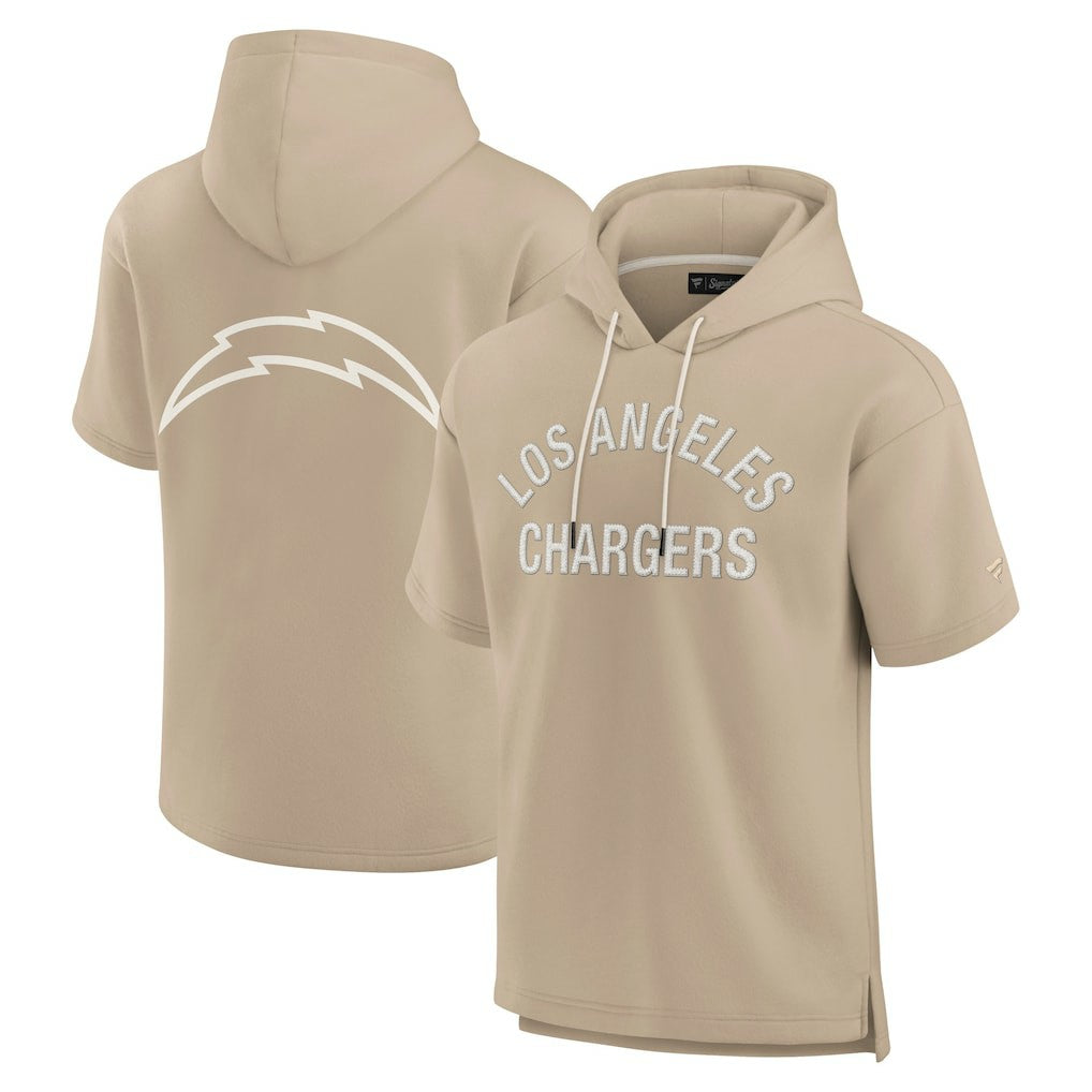 NFL Los Angeles Chargers Unisex Elements Super Soft Fleece Short Sleeve Pullover Hoodie
