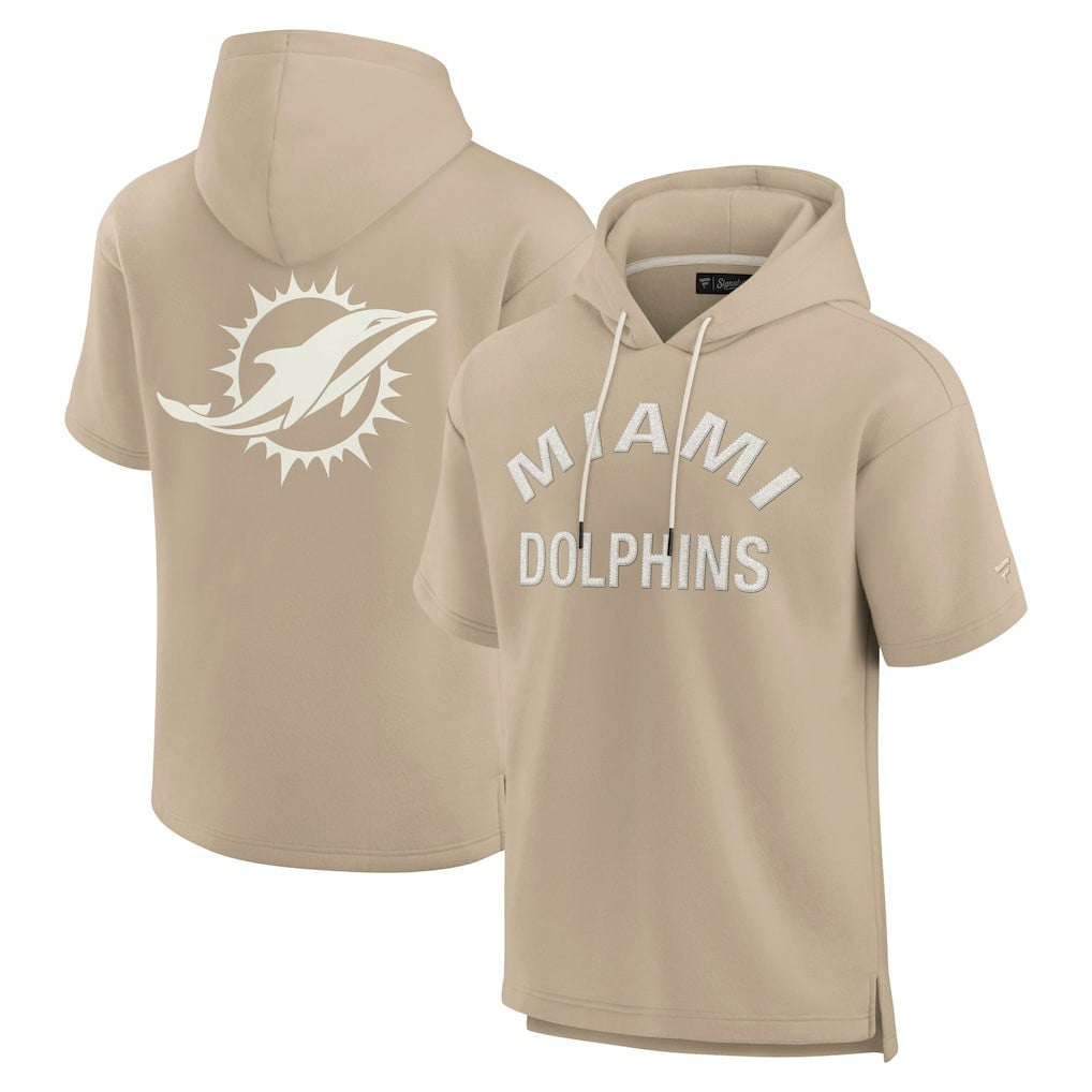 NFL Miami Dolphins Unisex Elements Super Soft Fleece Short Sleeve Pullover Hoodie