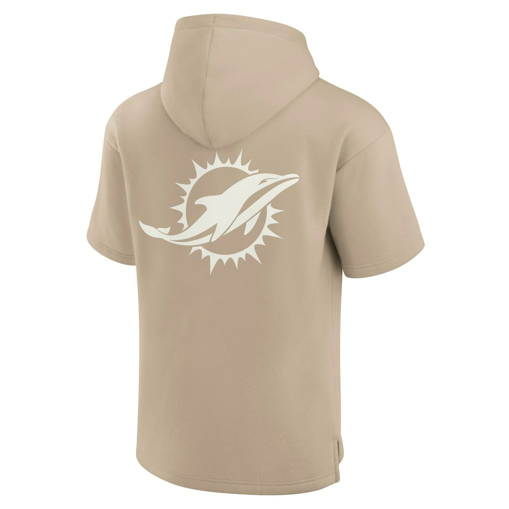 NFL Miami Dolphins Unisex Elements Super Soft Fleece Short Sleeve Pullover Hoodie