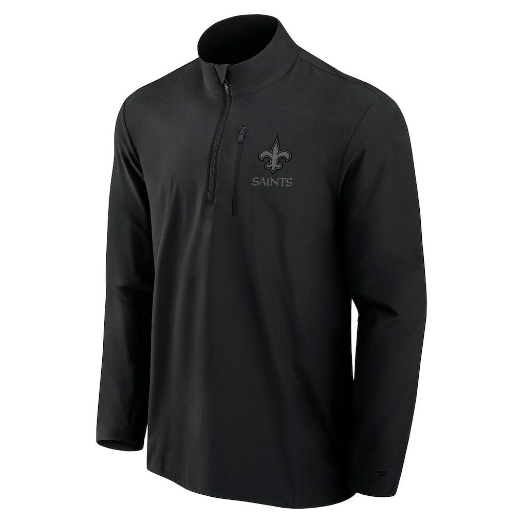 NFL New Orleans Saints Front Office Micro Tonal Quarter-Zip Pullover
