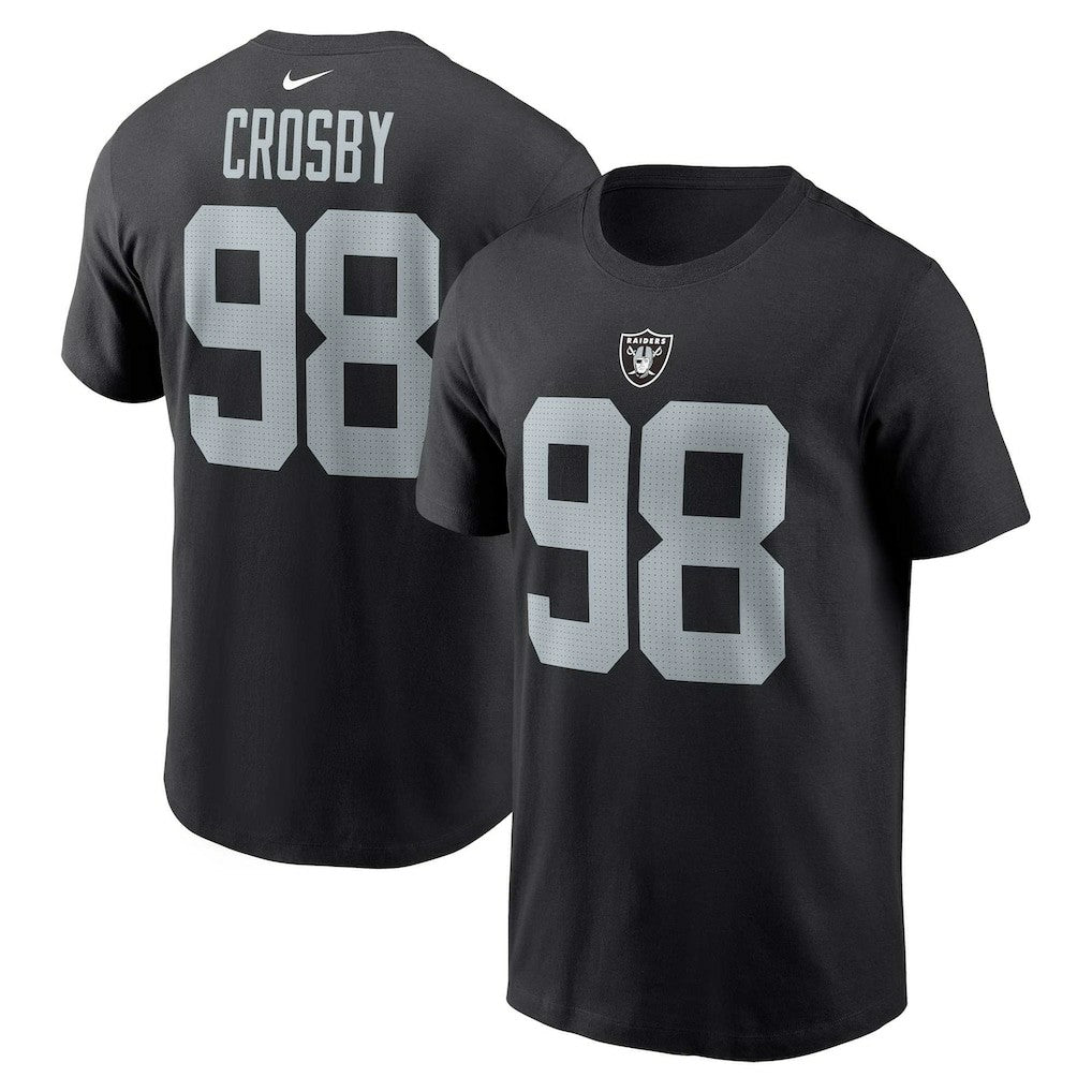 NFL Las Vegas Raiders Maxx Crosby  Player Name & Number T-Shirt