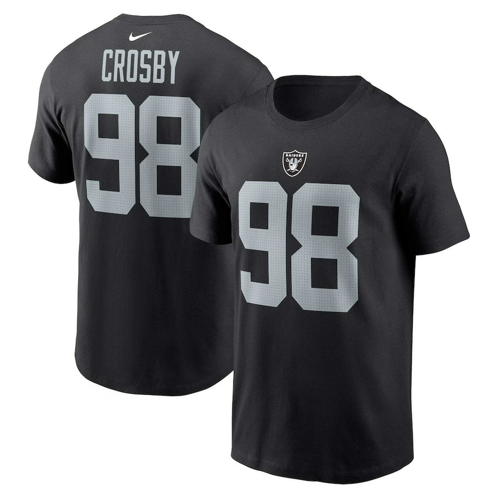 NFL Las Vegas Raiders Maxx Crosby  Player Name & Number T-Shirt