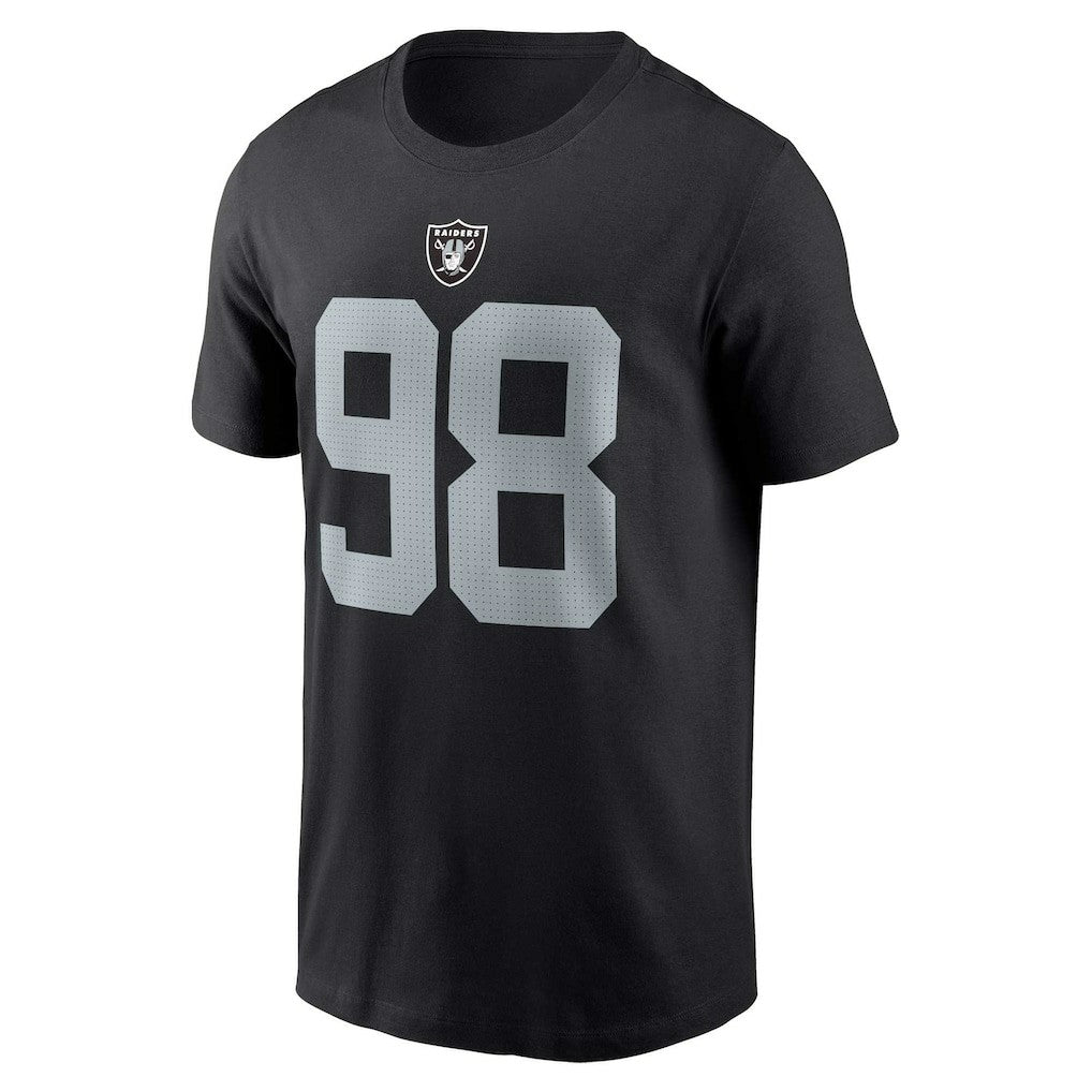 NFL Las Vegas Raiders Maxx Crosby  Player Name & Number T-Shirt