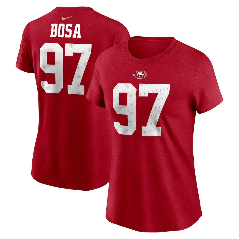NFL San Francisco 49ers Nick Bosa  Women's Player Name & Number T-Shirt