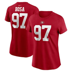 NFL San Francisco 49ers Nick Bosa  Women's Player Name & Number T-Shirt