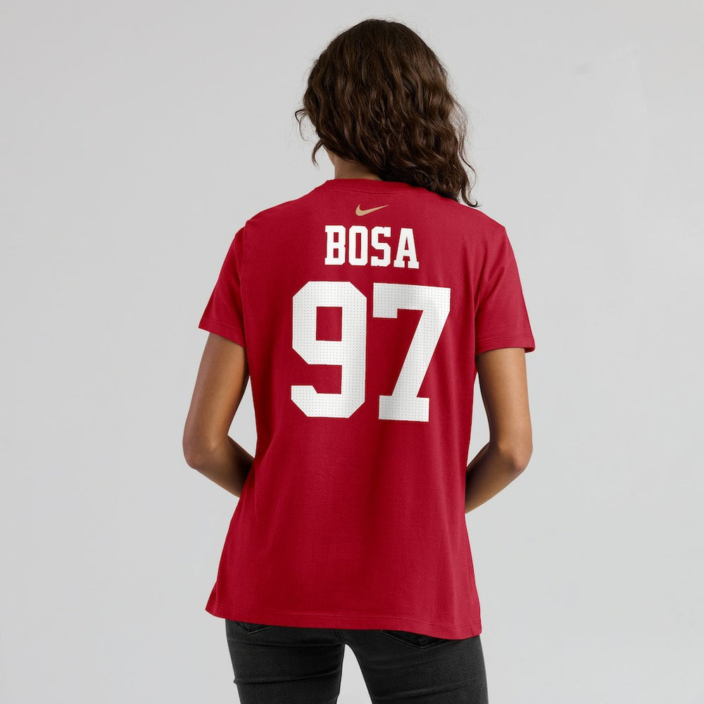 NFL San Francisco 49ers Nick Bosa  Women's Player Name & Number T-Shirt
