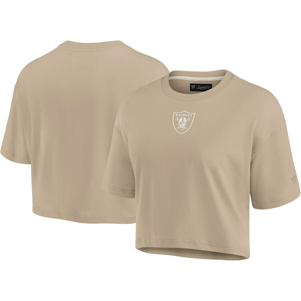 NFL Las Vegas Raiders Women's Elements Super Soft Boxy Cropped T-Shirt