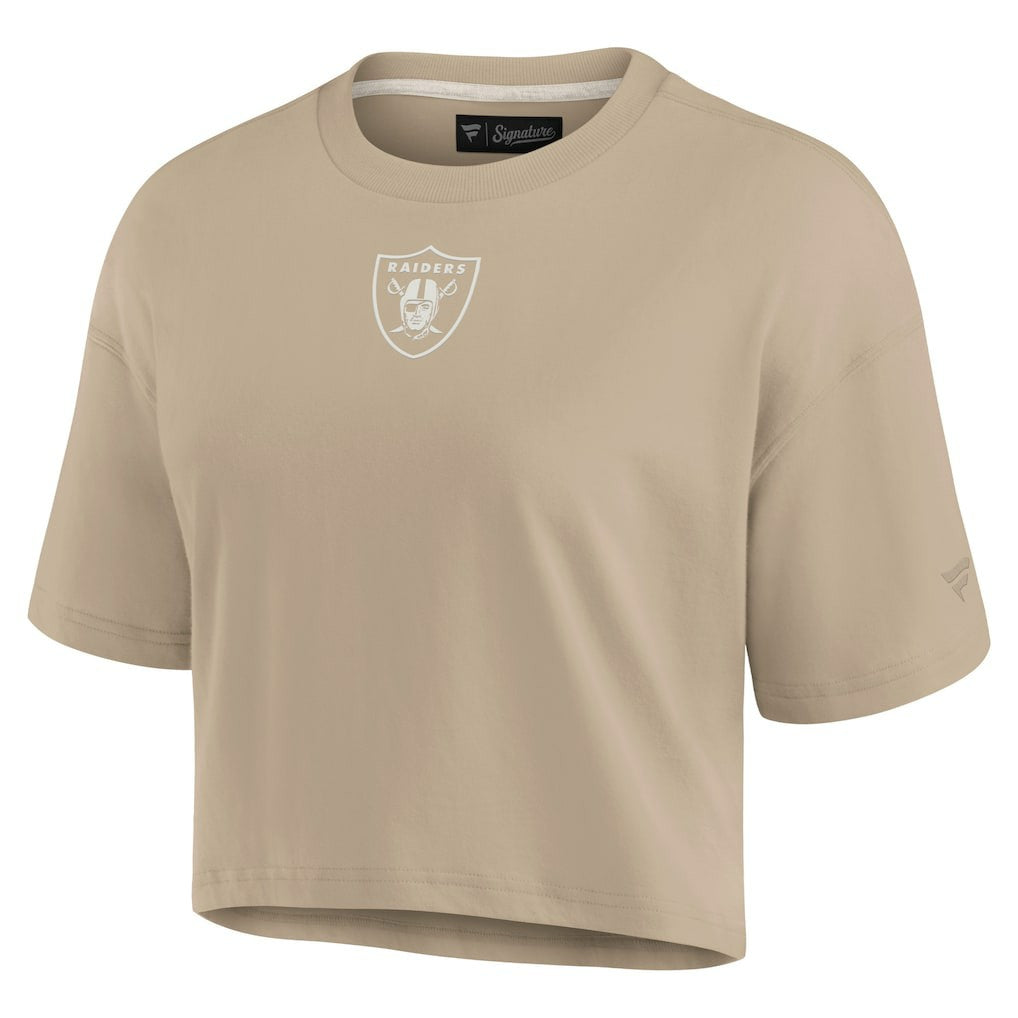 NFL Las Vegas Raiders Women's Elements Super Soft Boxy Cropped T-Shirt