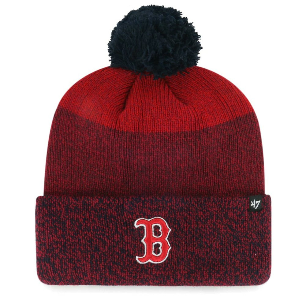 Boston Red Sox Darkfreeze Cuffed Knit Hat with Pom - Red | 47 brand