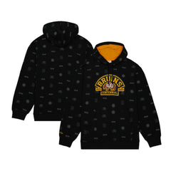 Boston Bruins Mitchell & Ness 100th Anniversary Allover Print Pullover Hoodie