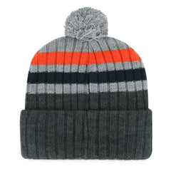 Detroit Tigers Stack Cuffed Knit Hat with Pom - Gray | 47 brand