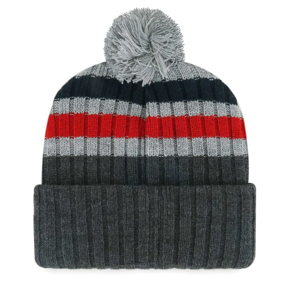 St. Louis Cardinals Stack Cuffed Knit Hat with Pom - Gray | 47 brand