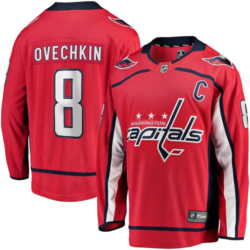 Alexander Ovechkin Washington Capitals Fanatics Captain Patch Home Breakaway Jersey