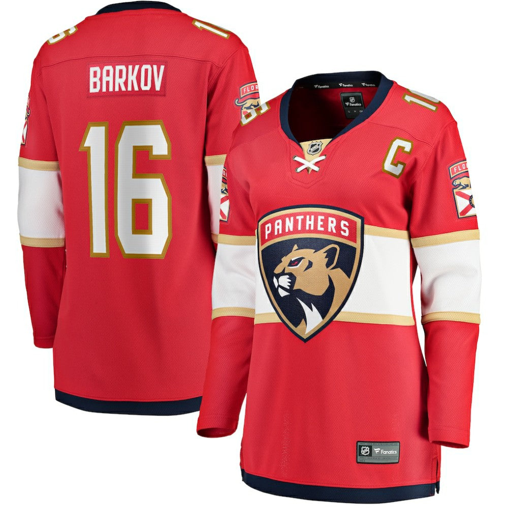 Aleksander Barkov Florida Panthers Fanatics Women's Captain Patch Home Breakaway Player Jersey