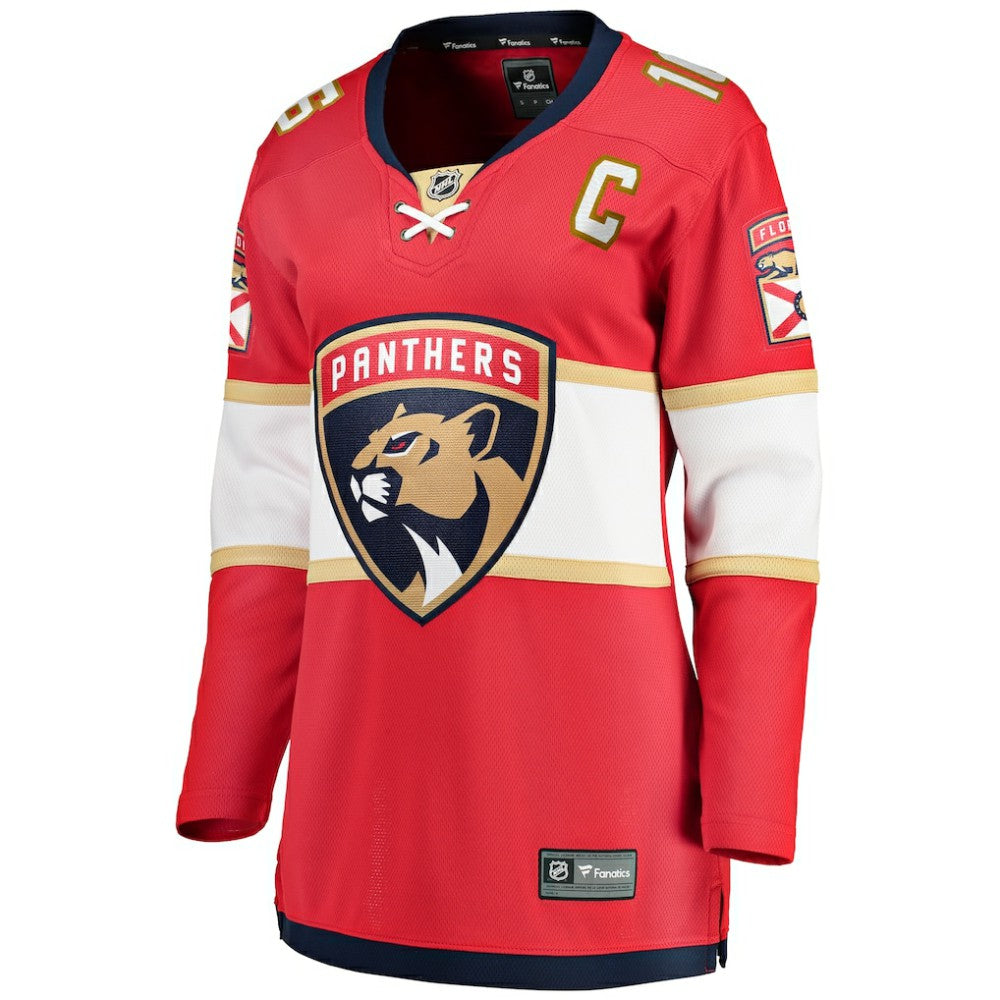 Aleksander Barkov Florida Panthers Fanatics Women's Captain Patch Home Breakaway Player Jersey
