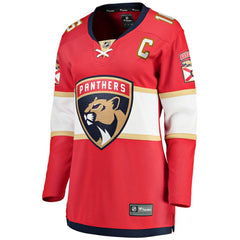 Aleksander Barkov Florida Panthers Fanatics Women's Captain Patch Home Breakaway Player Jersey