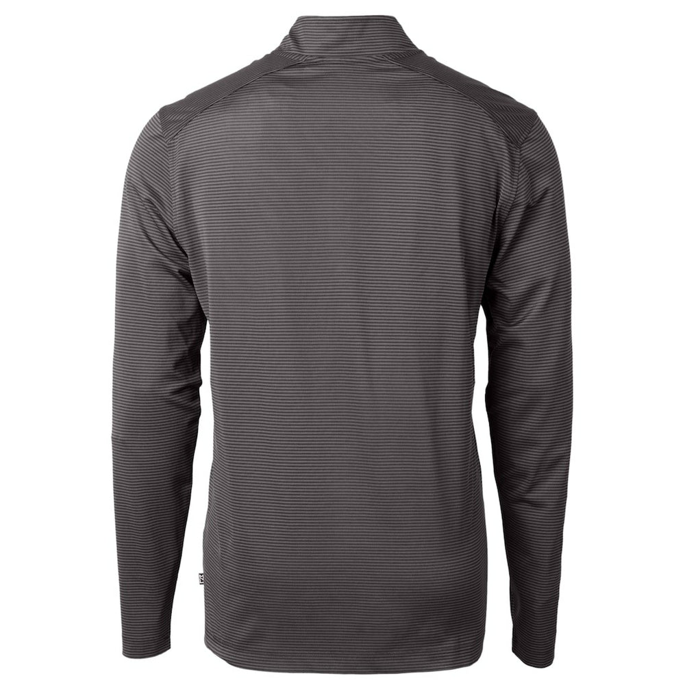 NFL Philadelphia Eagles Cutter & Buck Gridiron Classics Big & Tall Virtue Eco Pique Micro Stripe Recycled Quarter-Zip Pullover Top