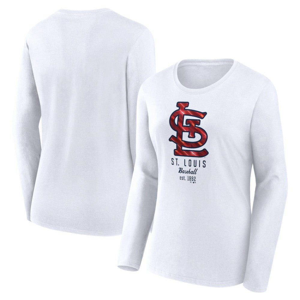 St. Louis Cardinals Women's Lightweight Fitted Long Sleeve T-Shirt - White