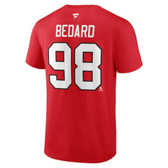 Connor Bedard Chicago Blackhawks Fanatics Authentic Stack Name & Number T-Shirt