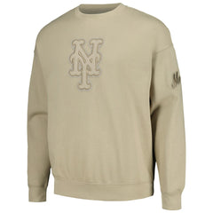 New York Mets Pro Standard Neutral Drop Shoulder Pullover Sweatshirt - Pewter