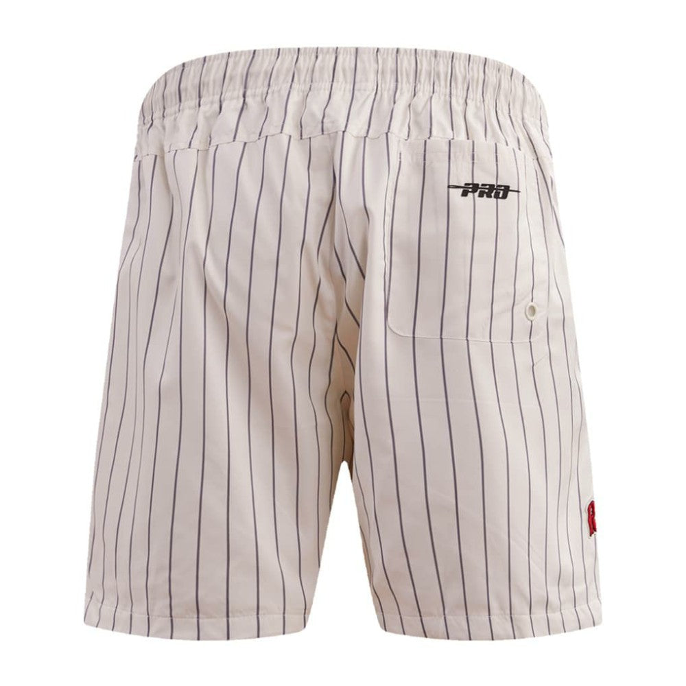 Boston Red Sox Pro Standard Pinstripe Retro Classic Woven Shorts - Cream