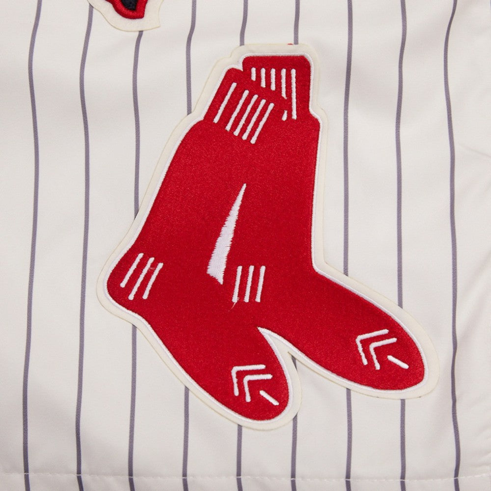 Boston Red Sox Pro Standard Pinstripe Retro Classic Woven Shorts - Cream