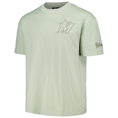 Miami Marlins Pro Standard Oversized Neutral CJ Dropped Shoulders T-Shirt - Mint