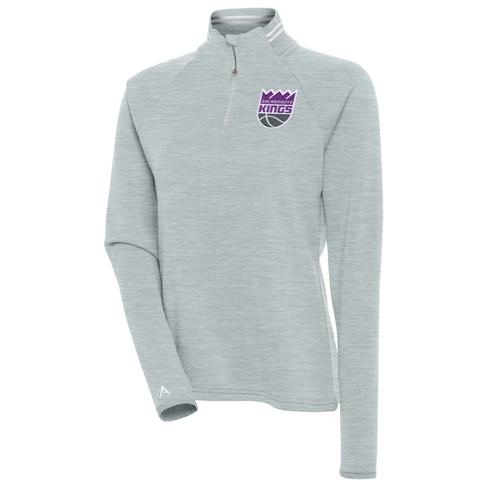 Sacramento Kings Antigua Women's Milo Quarter-Zip Pullover Top - Heather Gray cheap