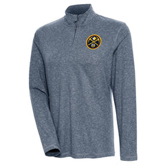 Denver Nuggets Antigua Women's Confront Quarter-Zip Pullover Top sale - Heather Navy cheap