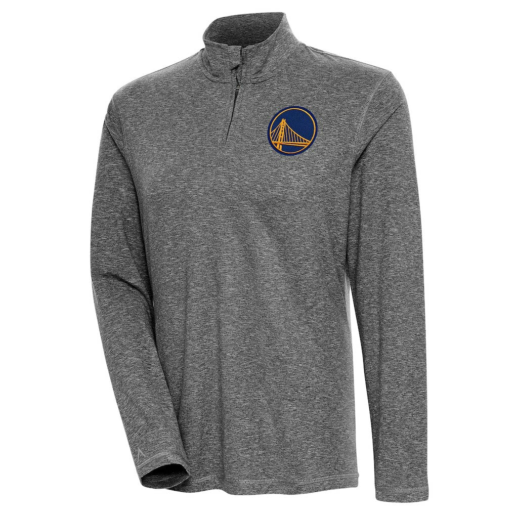 Golden State Warriors Antigua Women's Confront Quarter-Zip Pullover Top sale - Heather Black for sale