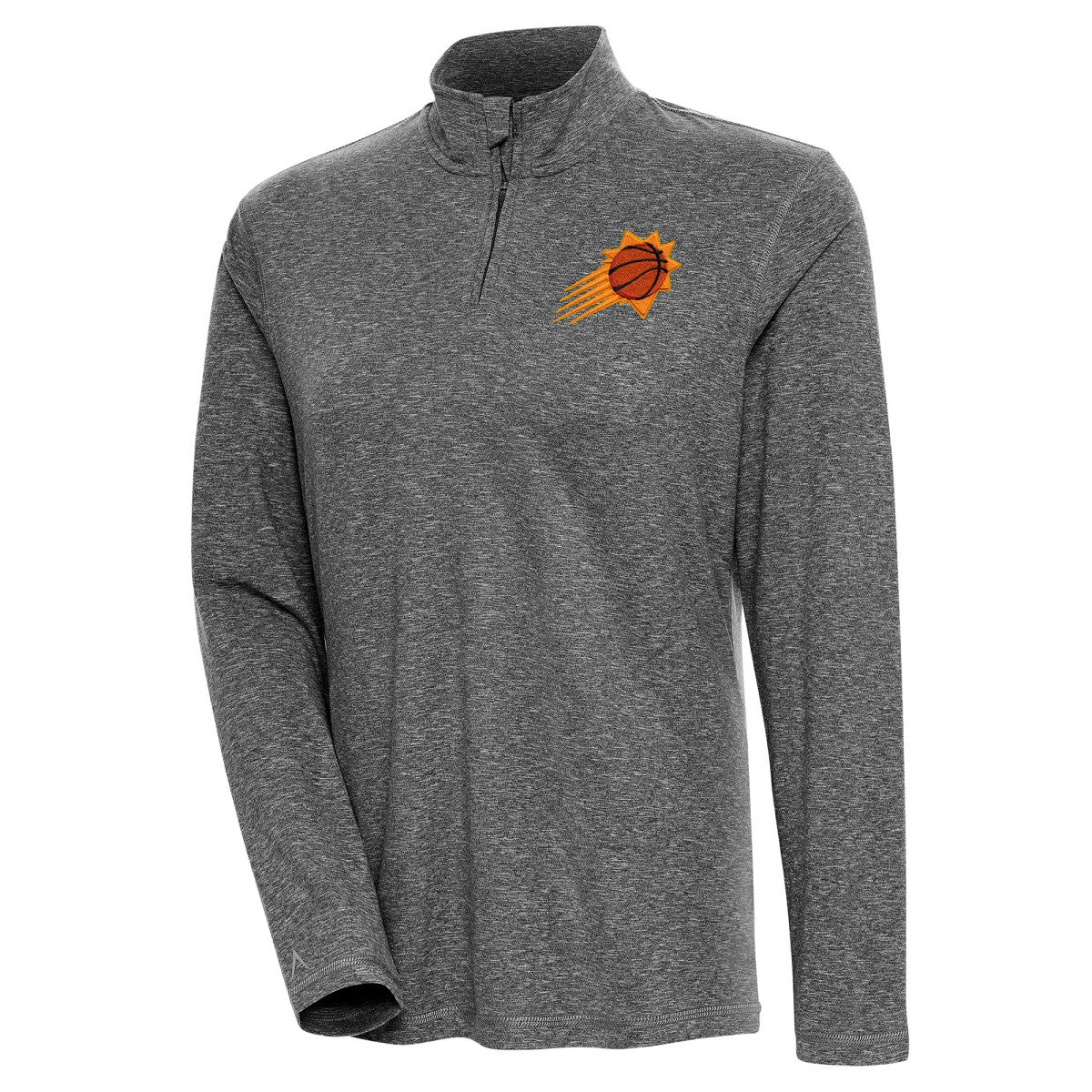 Phoenix Suns Antigua Women's Confront Quarter-Zip Pullover Top - Heather Black sale