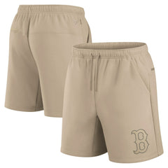Boston Red Sox Unisex Elements Super Soft Fleece Shorts - Khaki