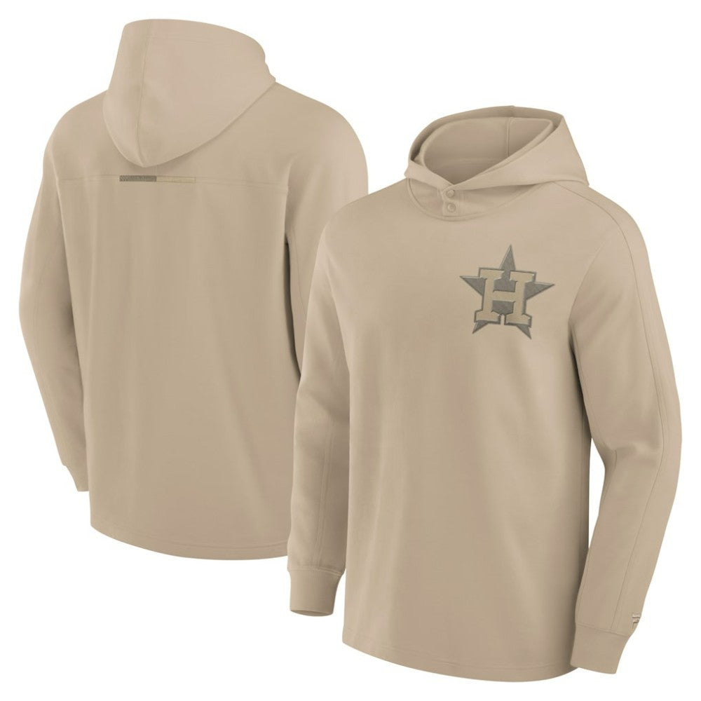 Houston Astros Elements Lightweight Fleece Hoodie - Khaki