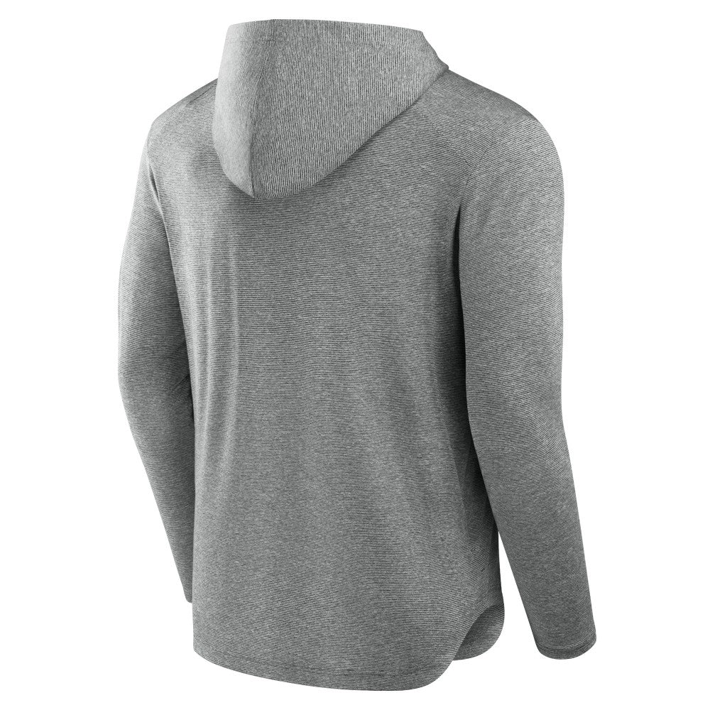 Cincinnati Reds Front Office Tech Lightweight Hoodie T-Shirt - Black