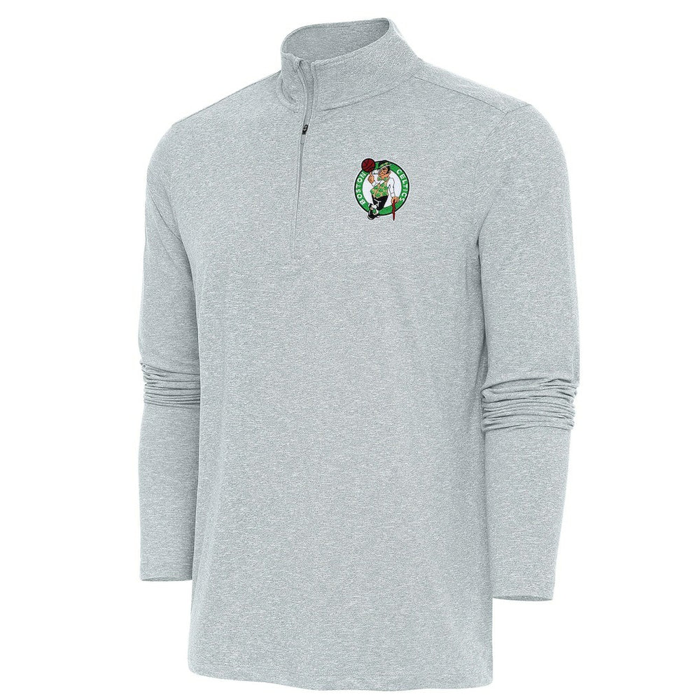 Boston Celtics Antigua Hunk Quarter-Zip Pullover Top - Heather Gray sale